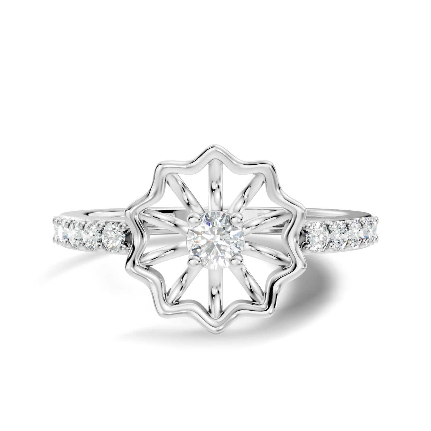 Pear-Cut Lab-grown and Natural Diamond Vintage Ring in 10K Rose Gold