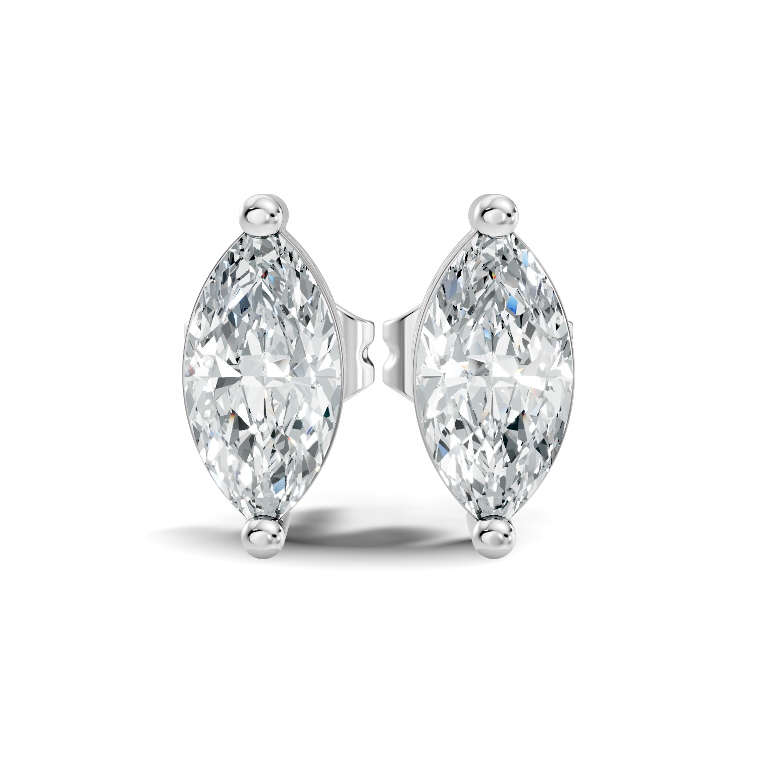 2.91Ct Pear-Cut Lab-grown Diamond Vintage Earrings in 10K White Gold