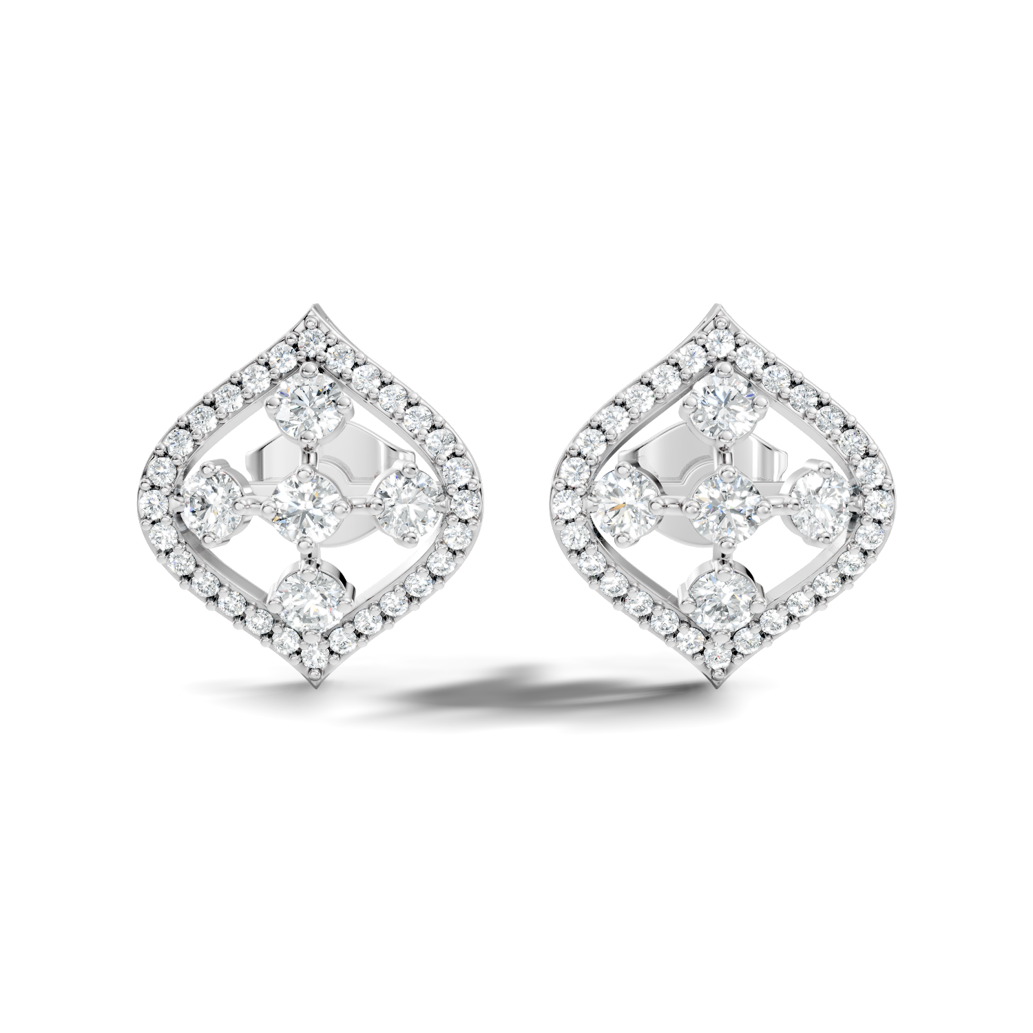 2.29Ct Round-Cut Lab-grown Diamond Vintage Earrings in 10K Rose Gold