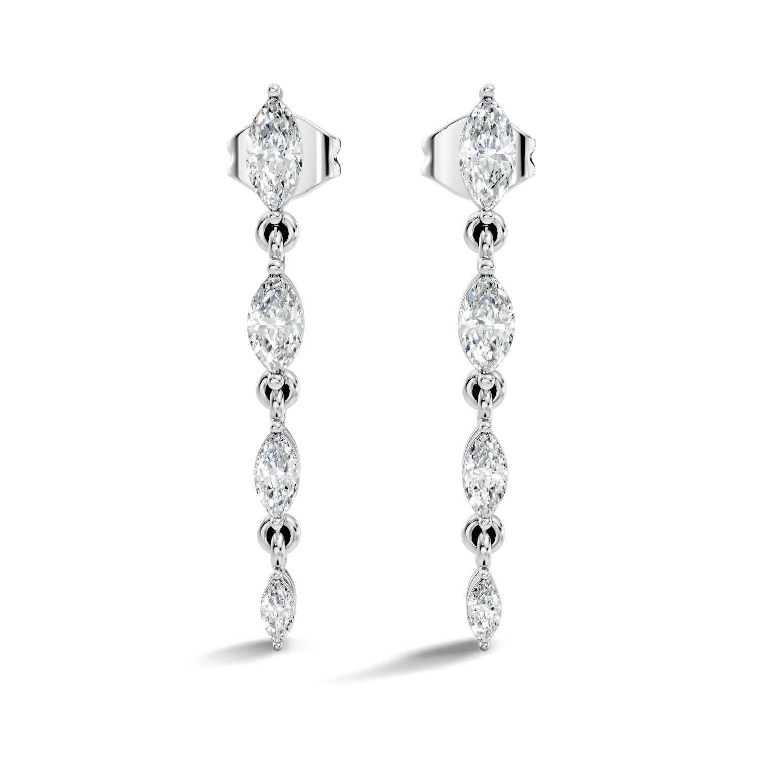 Pear-Cut Lab-grown Diamond Earrings in 10K Rose Gold