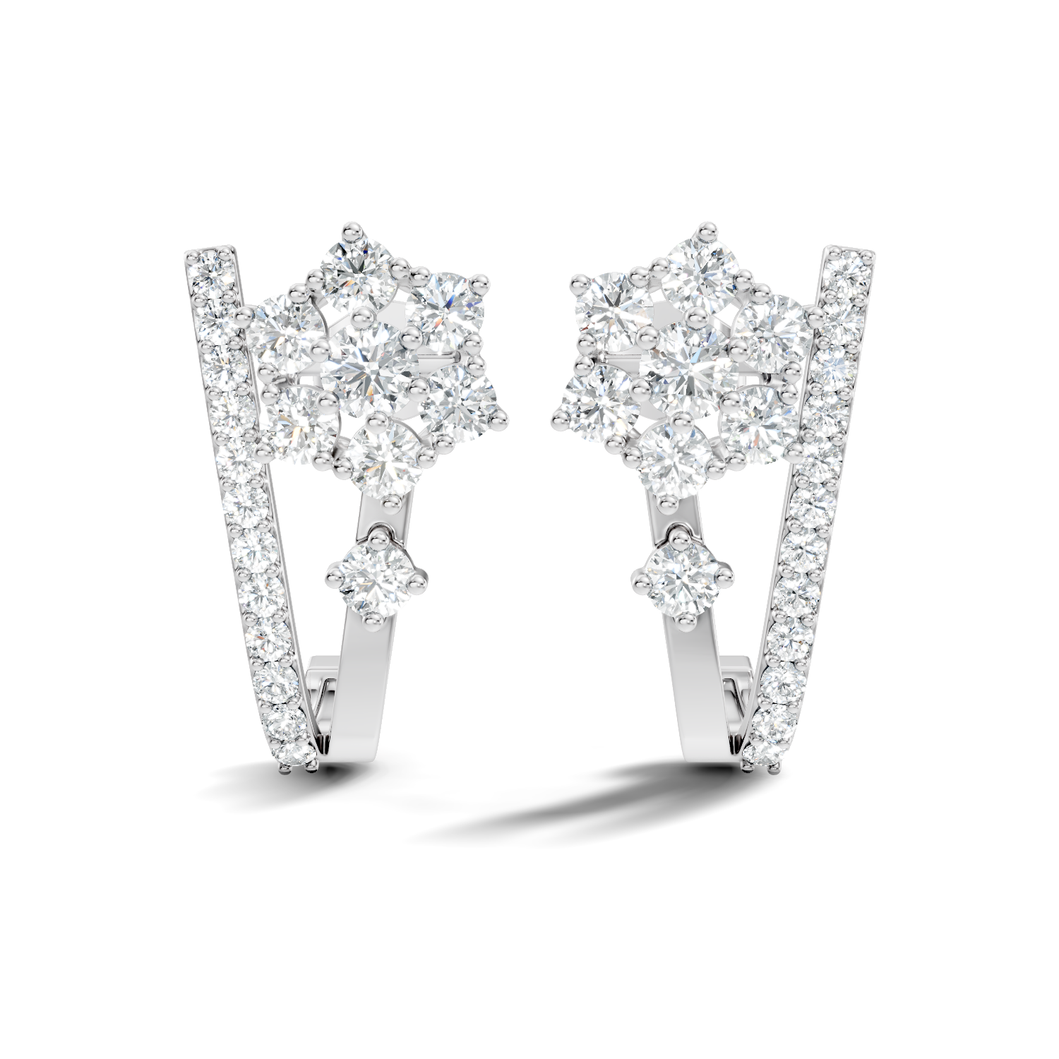 1.04Ct Pear-Cut Lab-grown Diamond Stud Earrings in 14K White Gold