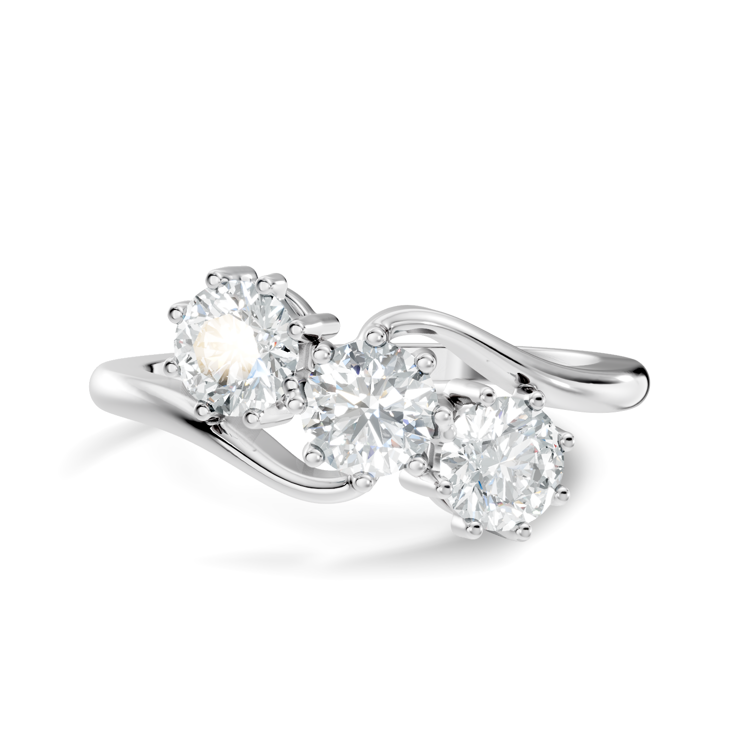 3.45Ct Emerald-Cut Lab-grown Diamond Cluster Ring in 10K Rose Gold