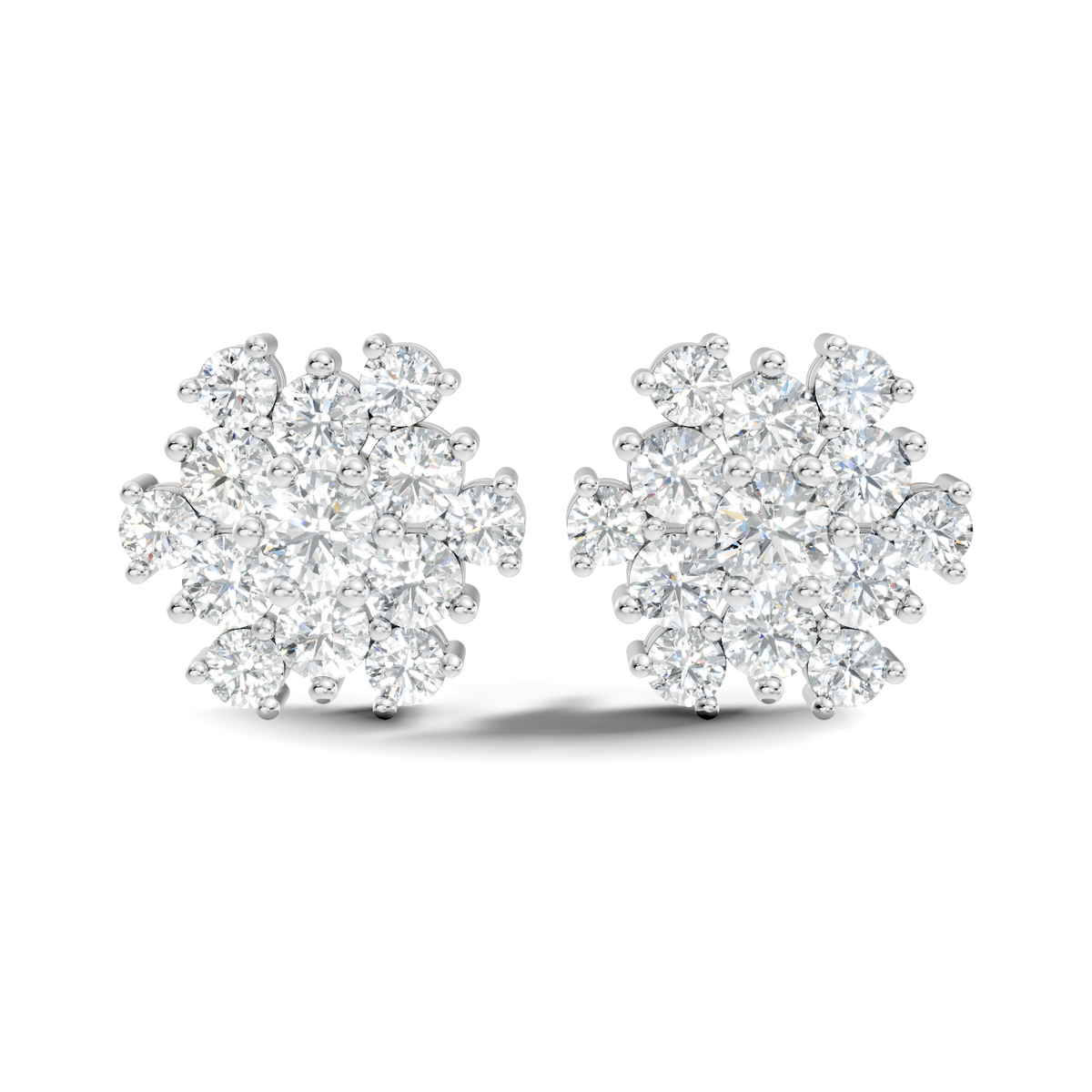 Emerald-Cut Lab-grown Diamond Vintage Earrings in 10K Rose Gold