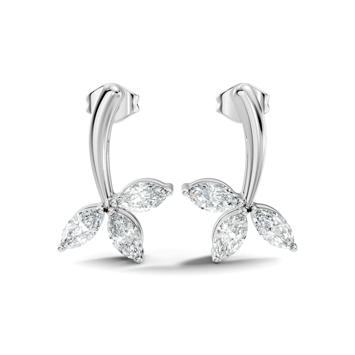 Oval-Cut Lab-grown Diamond Earrings in 10K Yellow Gold