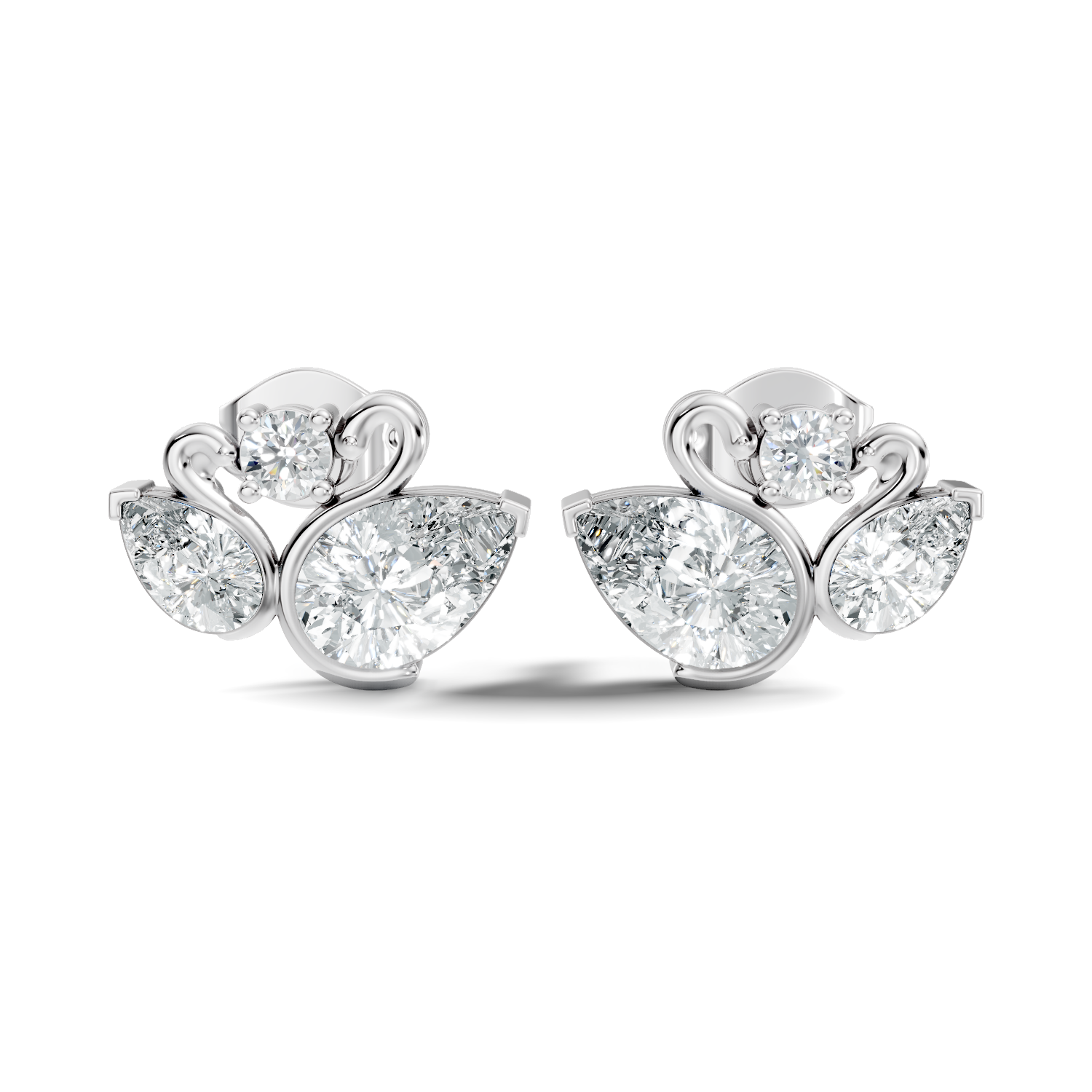 Marquise-Cut Lab-grown and Natural Diamond Earrings in 10K Rose Gold