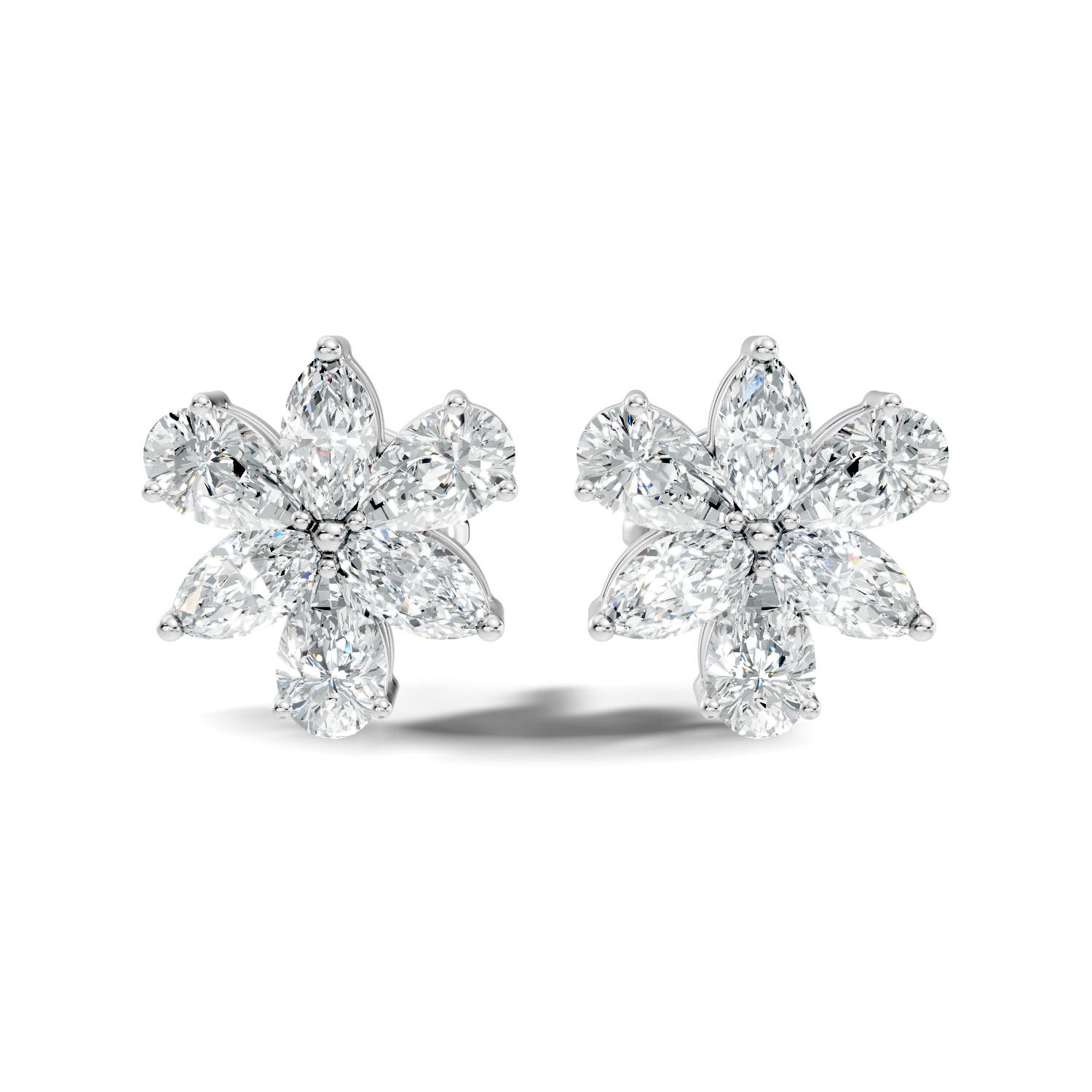 Marquise-Cut Lab-grown Diamond Earrings in 10K Yellow Gold