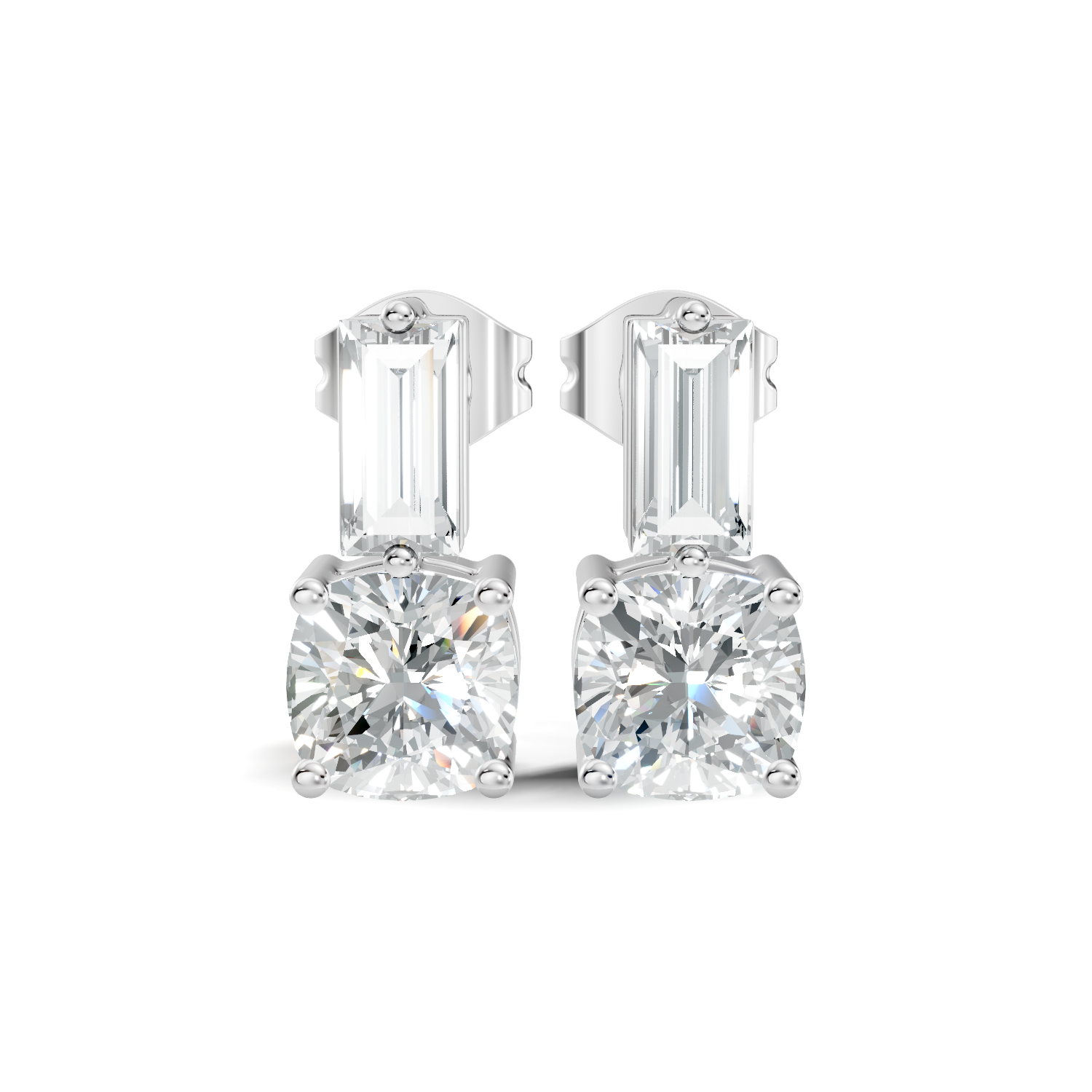 4.12Ct Marquise-Cut Lab-grown Diamond Vintage Earrings in 10K White Gold