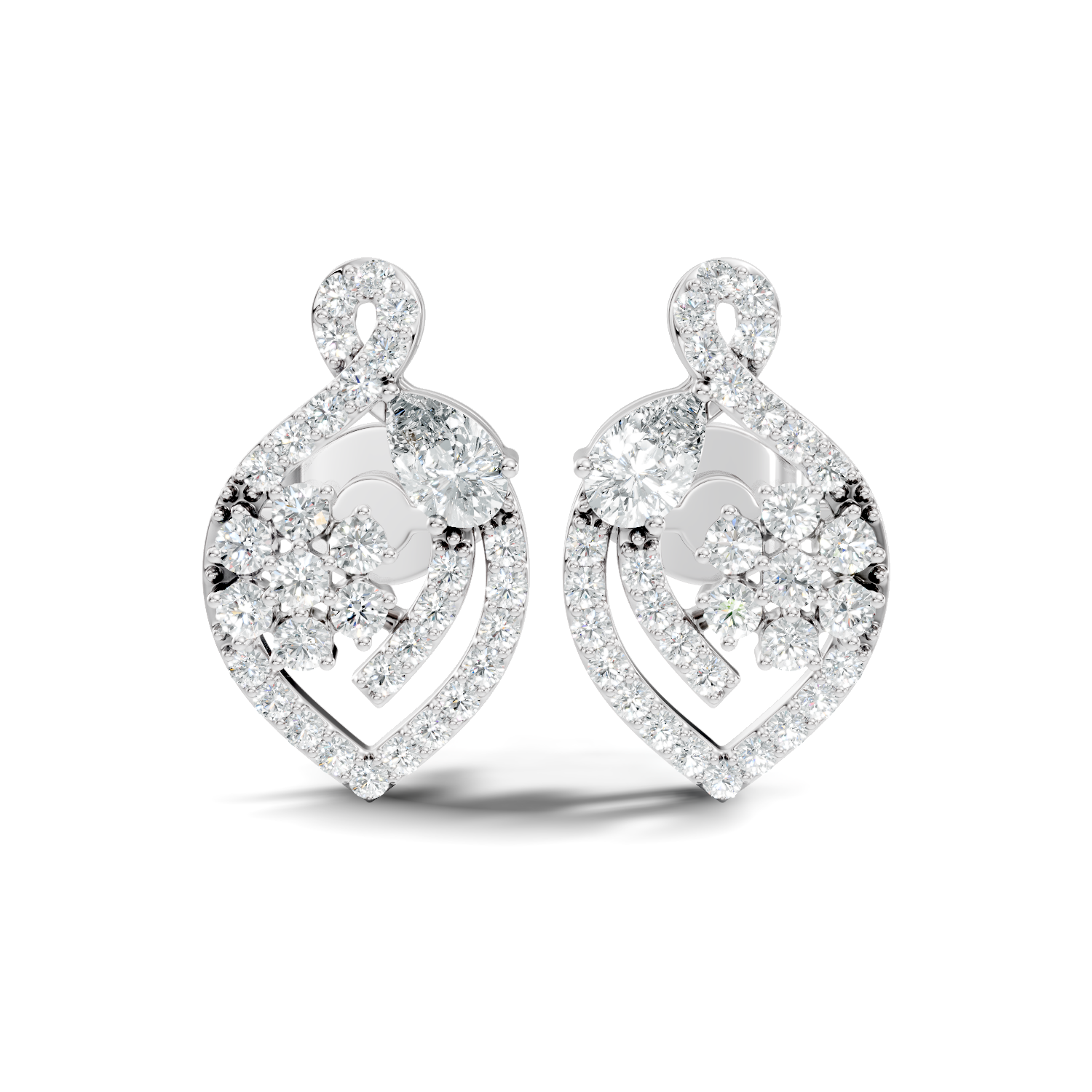 3.64Ct Marquise-Cut Lab-grown Diamond Earrings in 10K White Gold