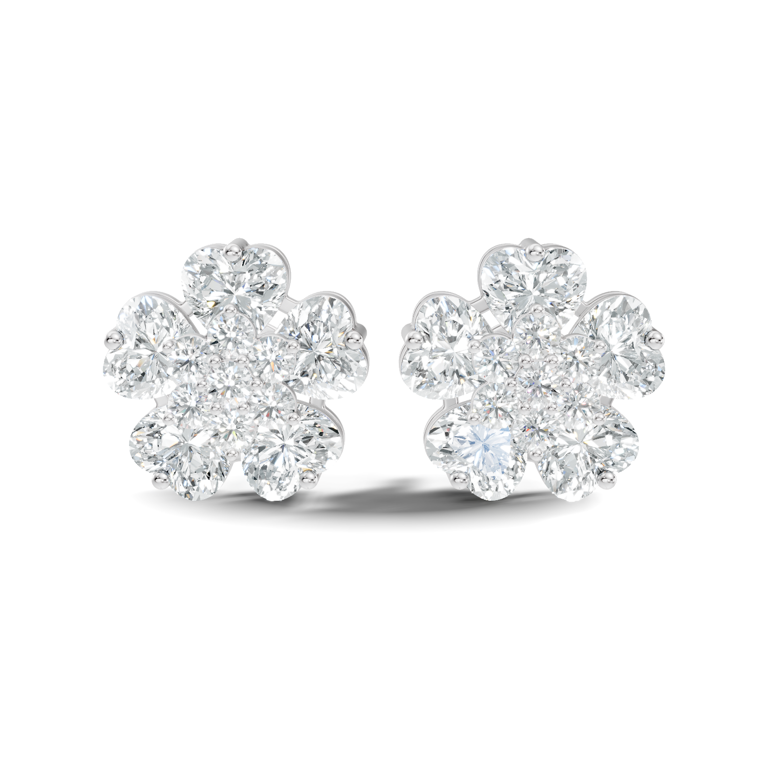 2.28Ct Round-Cut Lab-grown Diamond Vintage Studs in 10K Yellow Gold