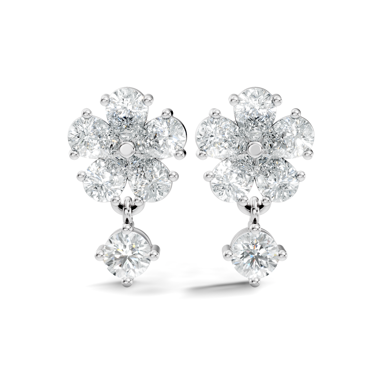 Round-Cut Lab-grown Diamond Antique Studs in 10K Yellow Gold