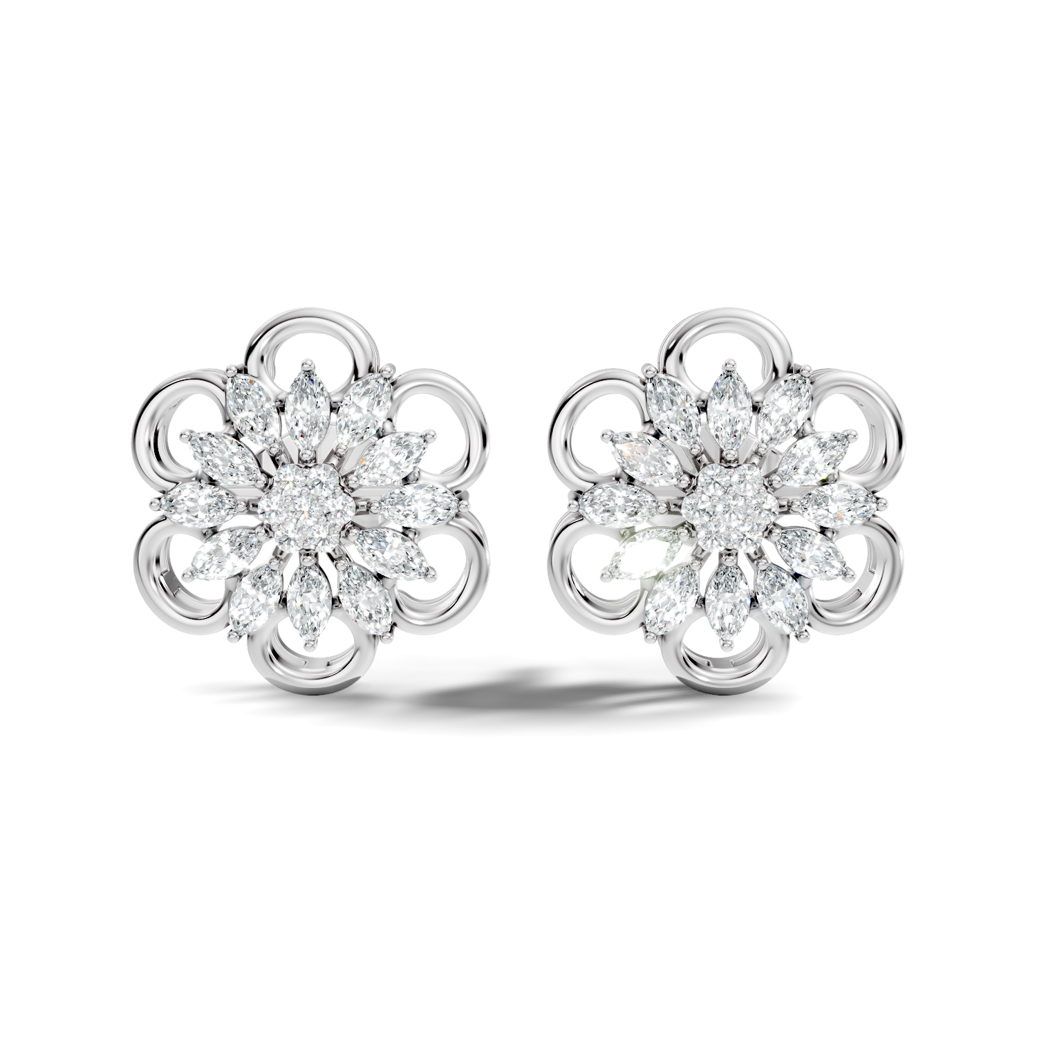 Pear-Cut Lab-grown Diamond Stud Earrings in 10K Yellow Gold