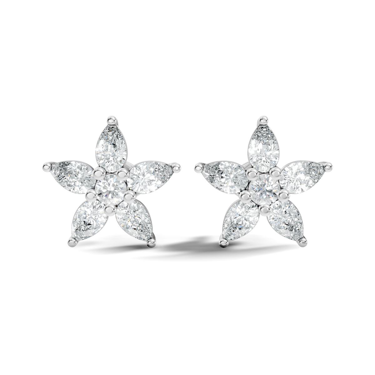 Princess-Cut Lab-grown Diamond Earrings in 10K White Gold