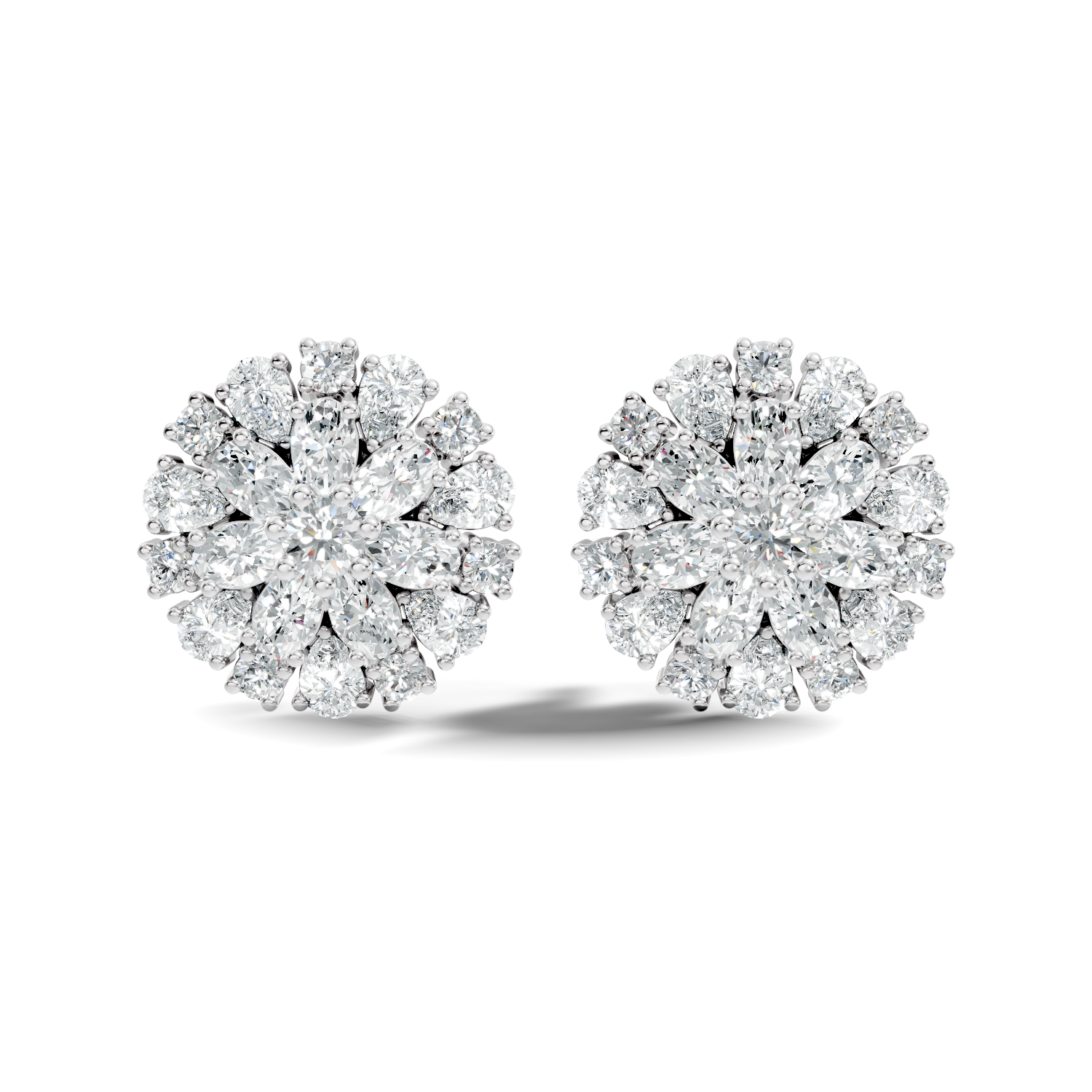 Marquise-Cut Lab-grown and Natural Diamond Earrings in 10K Rose Gold