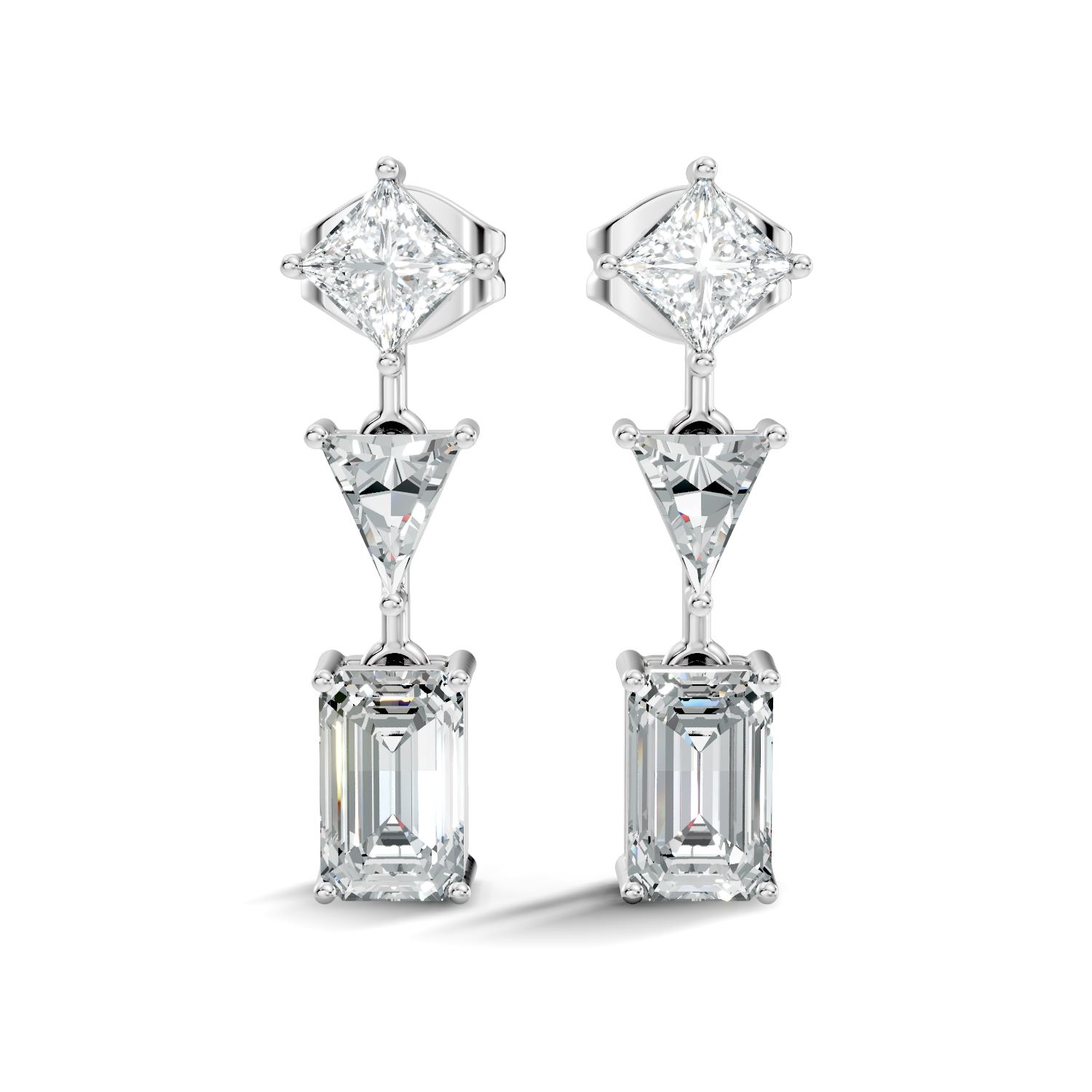 3.50Ct Round-Cut Lab-grown Diamond Earrings in 10K White Gold