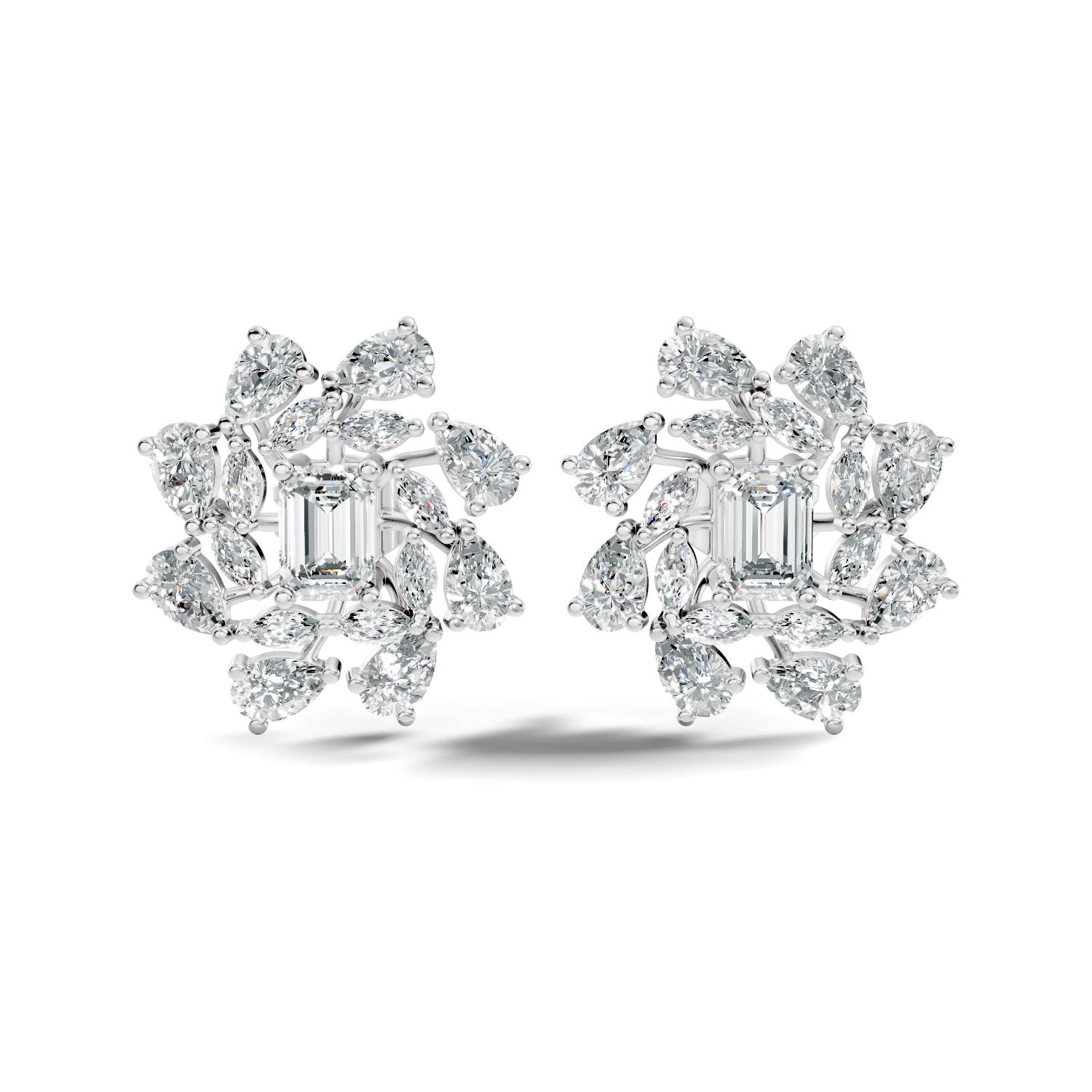 1.17Ct Round-Cut Lab-grown and Natural Diamond Earrings in 10K Rose Gold