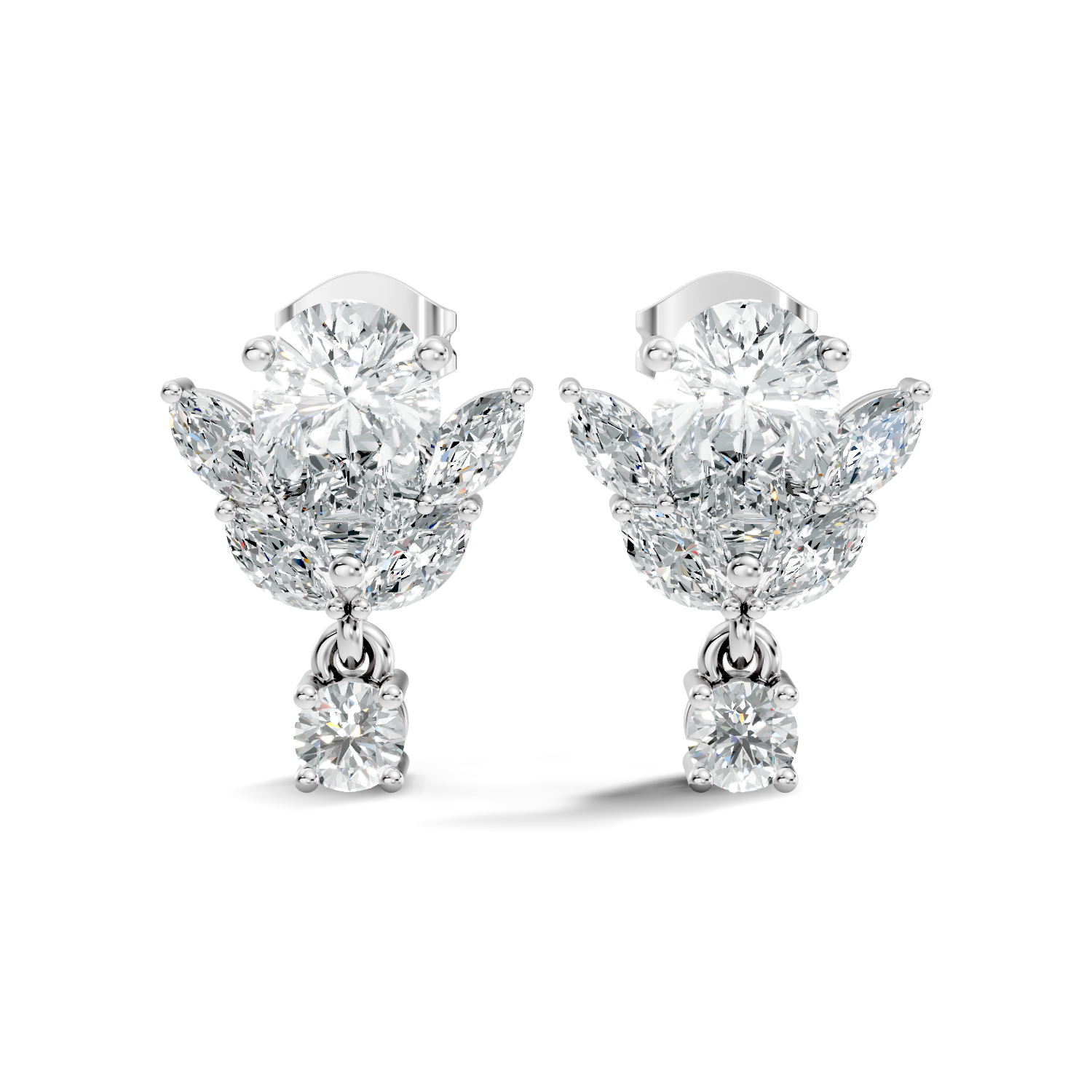 1.04Ct Pear-Cut Lab-grown Diamond Stud Earrings in 10K White Gold