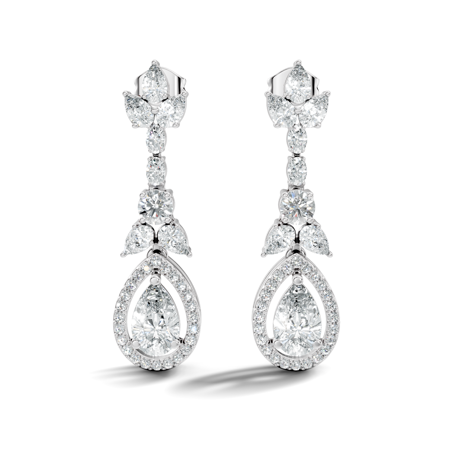 4.83Ct Round-Cut Lab-grown Diamond Earrings in 10K White Gold