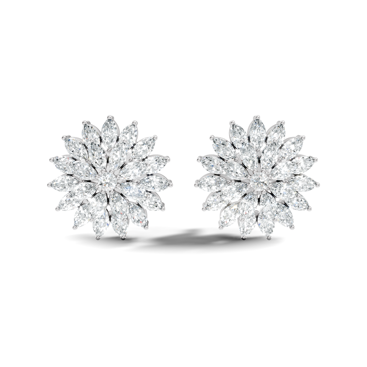 4.80Ct Marquise-Cut Lab-grown Diamond Vintage Earrings in 10K White Gold