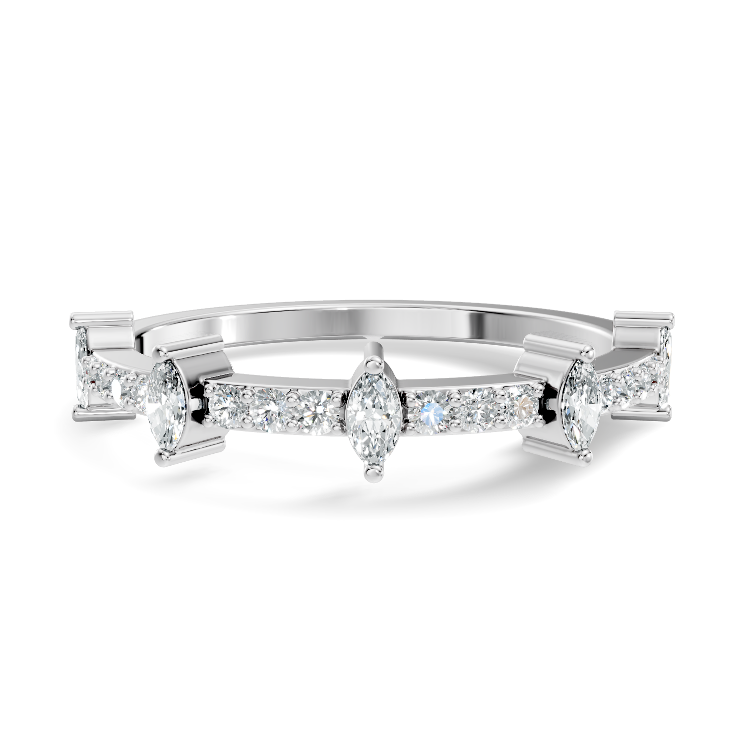 Round-Cut Lab-grown Diamond Eternity Band in 10K Yellow Gold