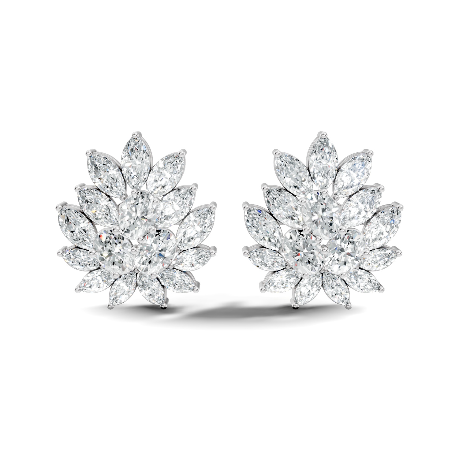 1.96Ct Marquise-Cut Lab-grown and Natural Diamond Earrings in 10K Rose Gold