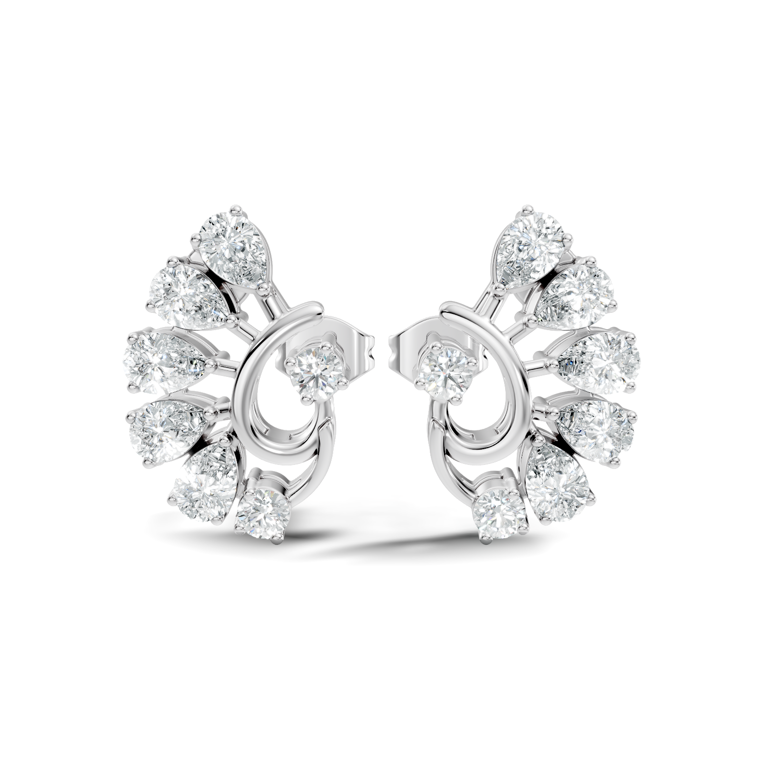 Marquise-Cut Lab-grown Diamond Earrings in 10K Rose Gold
