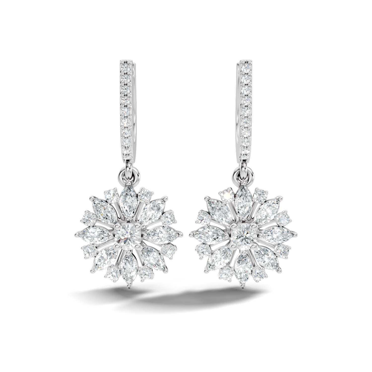 2.34Ct Round-Cut Lab-grown Diamond Earrings in 10K White Gold