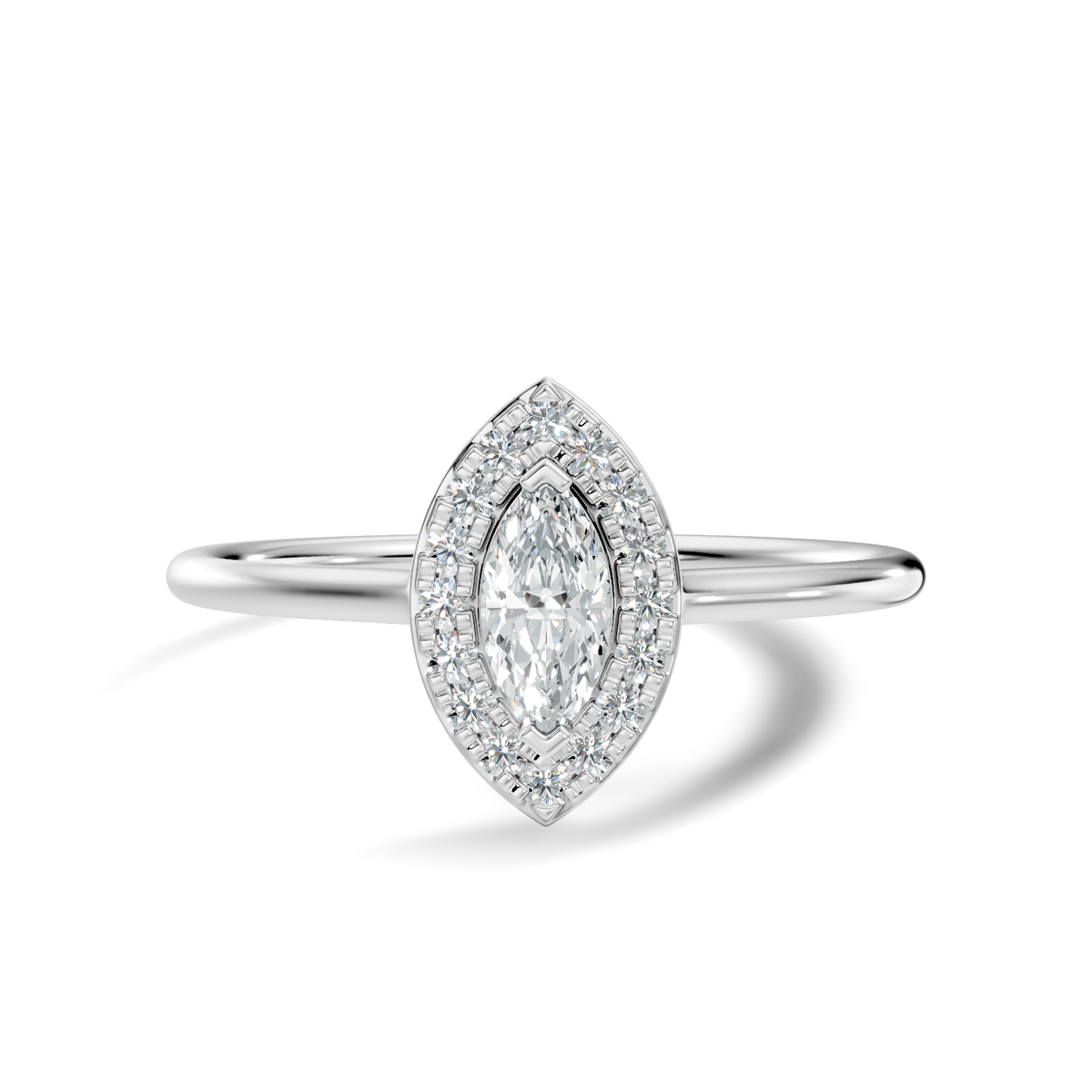 Oval-Cut Lab-grown Diamond Halo Ring in 10K Rose Gold
