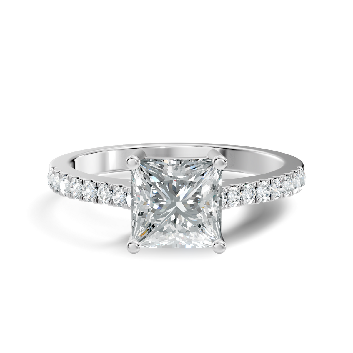 1.79Ct Pear-Cut Lab-grown Diamond Eternity Ring in 10K White Gold