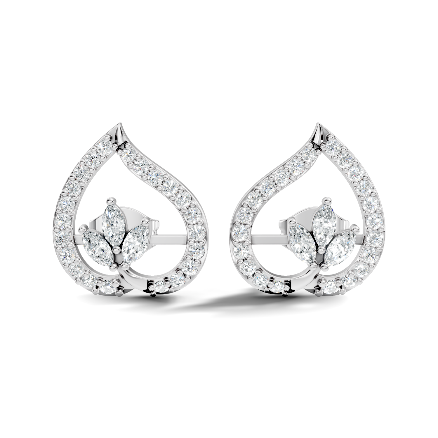Cushion-Cut Lab-grown Diamond Earrings in 10K Yellow Gold