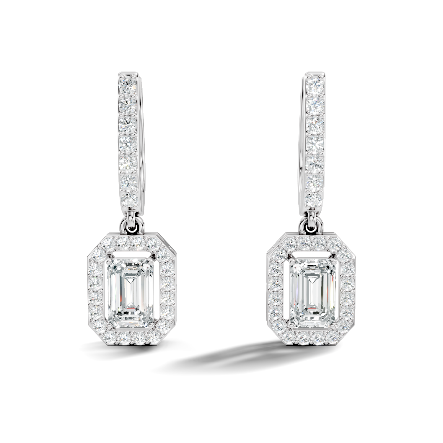 2.20Ct Pear-Cut Lab-grown Diamond Earrings in 10K Rose Gold