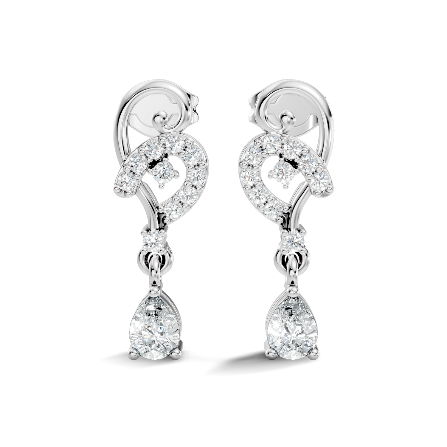 3.16Ct Princess-Cut Lab-grown Diamond Earrings in 10K Yellow Gold