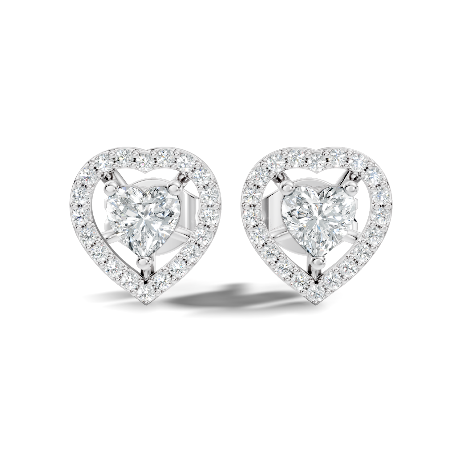 1.35Ct Round-Cut Lab-grown Diamond Earrings in 10K Rose Gold