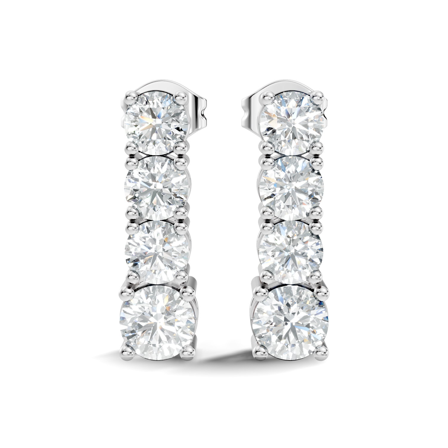 2.69Ct Marquise-Cut Lab-grown Diamond Earrings in 10K White Gold