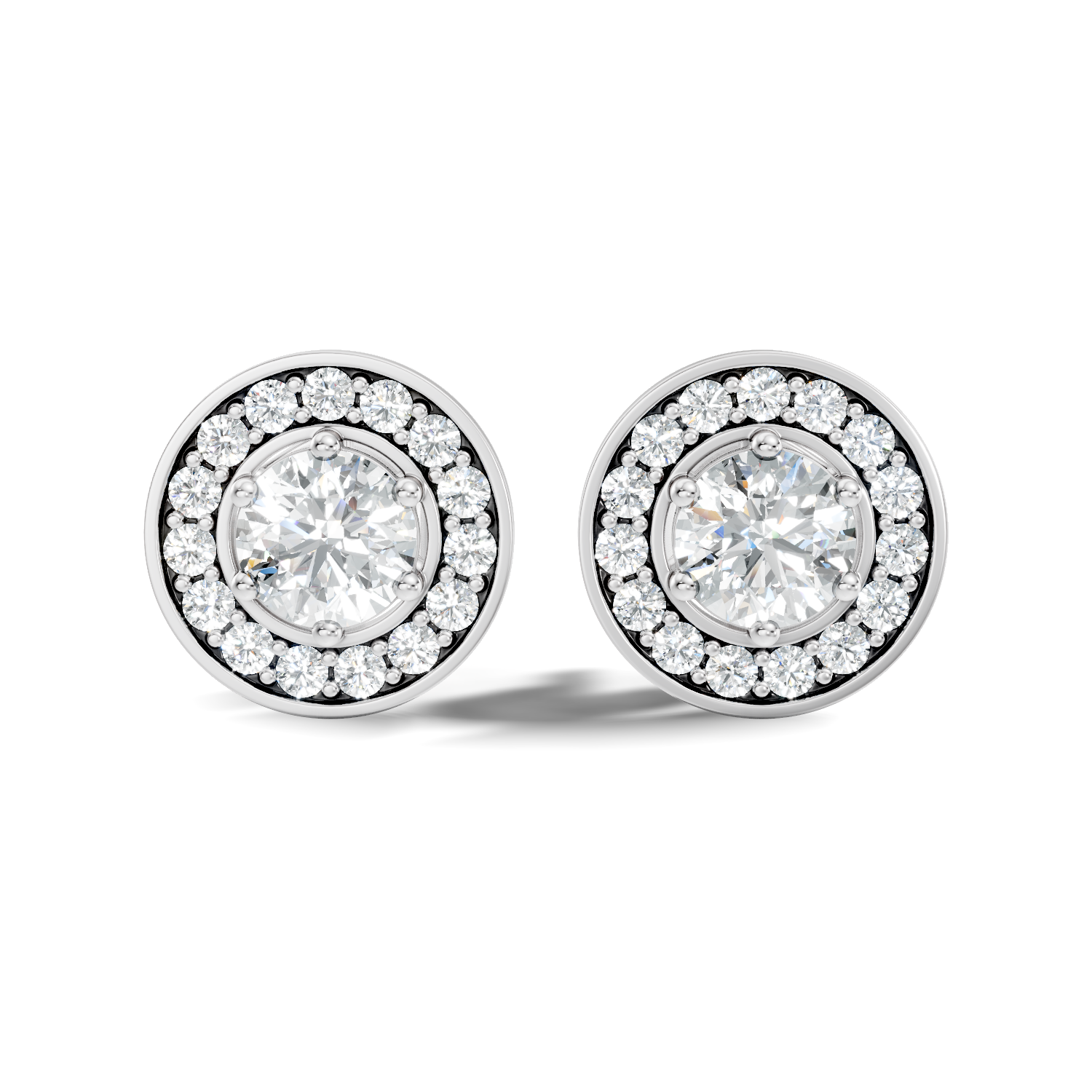 2.06Ct Round-Cut Lab-grown Diamond Earrings in 10K Rose Gold