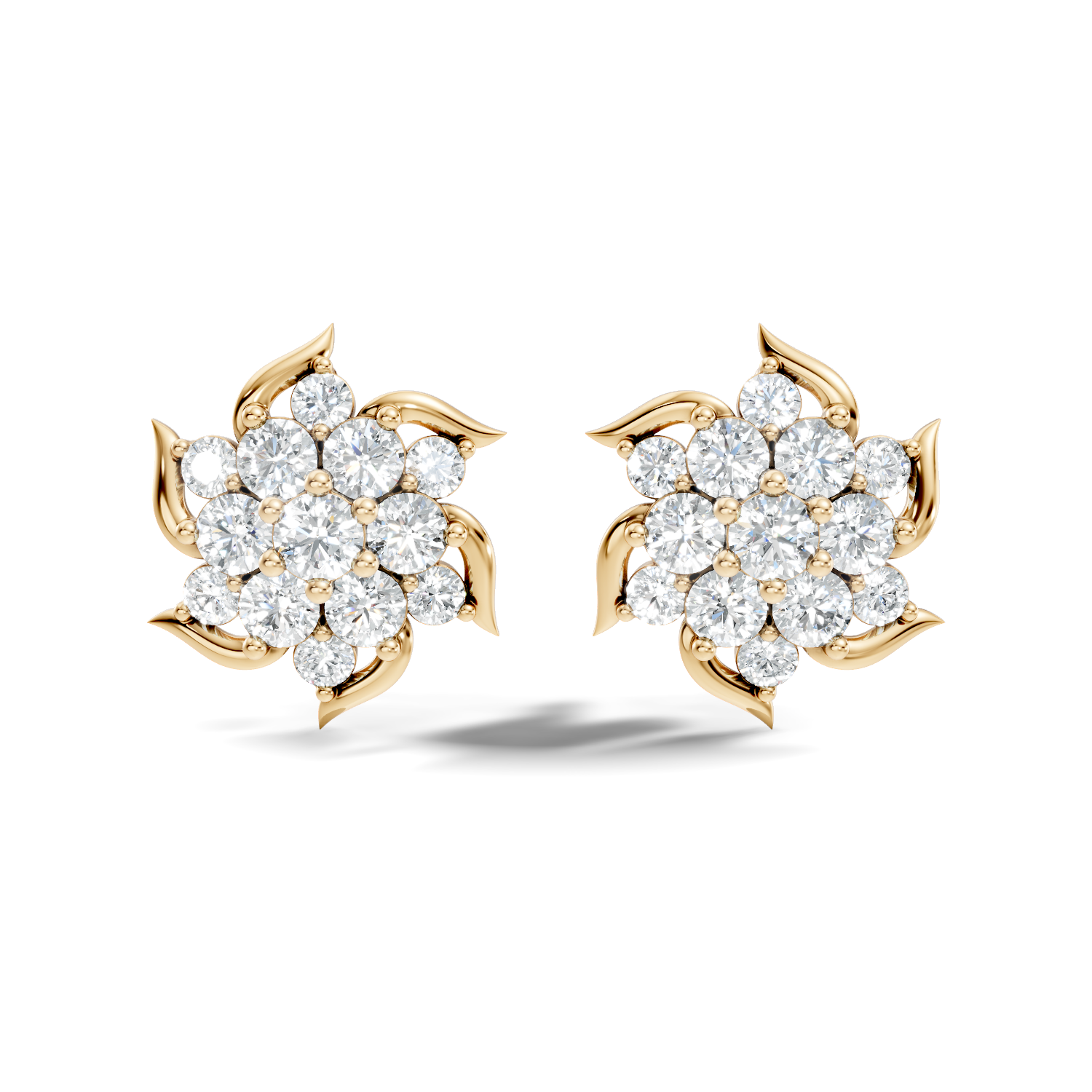 4.51Ct Oval-Cut Lab-grown Diamond Earrings in 10K Yellow Gold