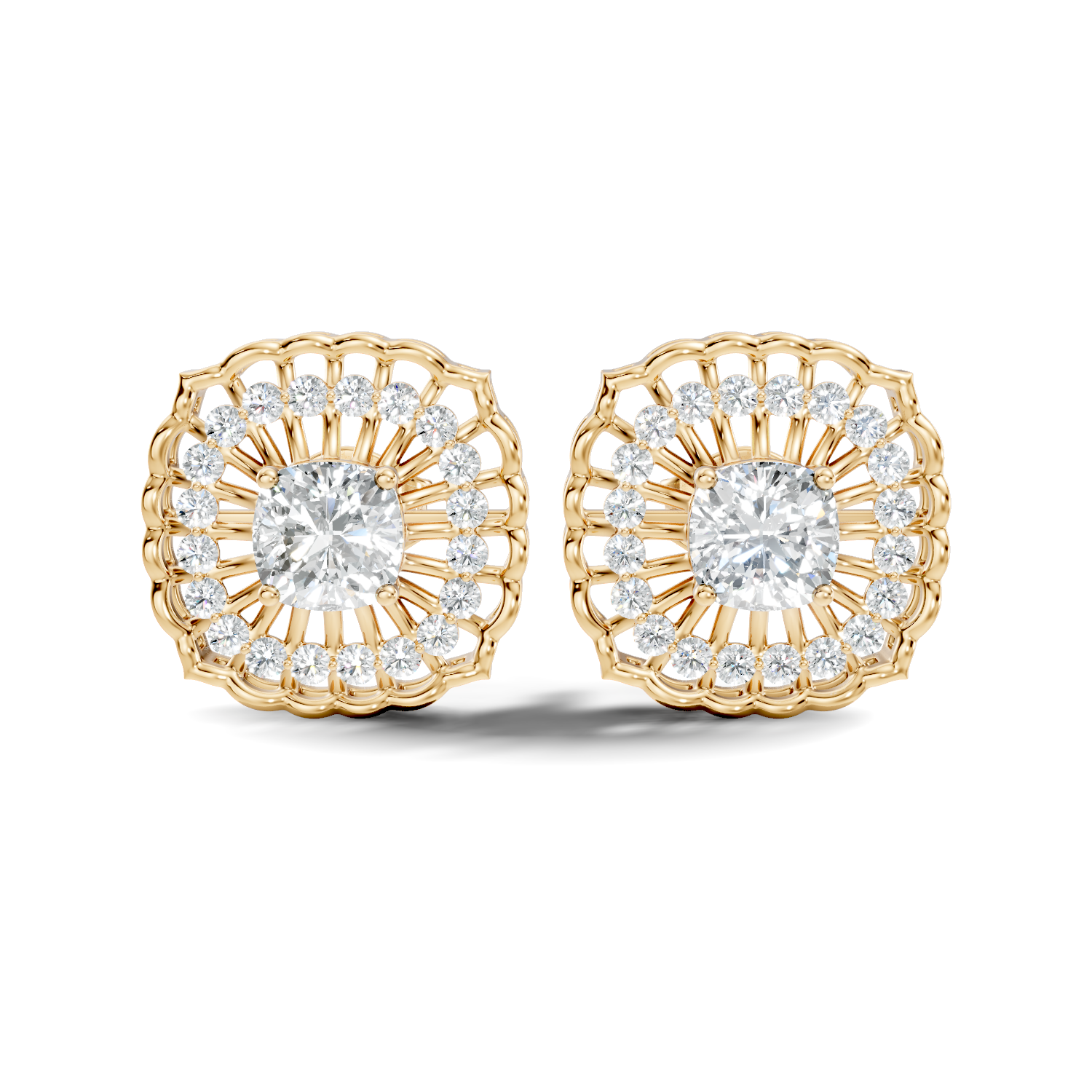 Marquise-Cut Lab-grown Diamond Earrings in 14K White Gold