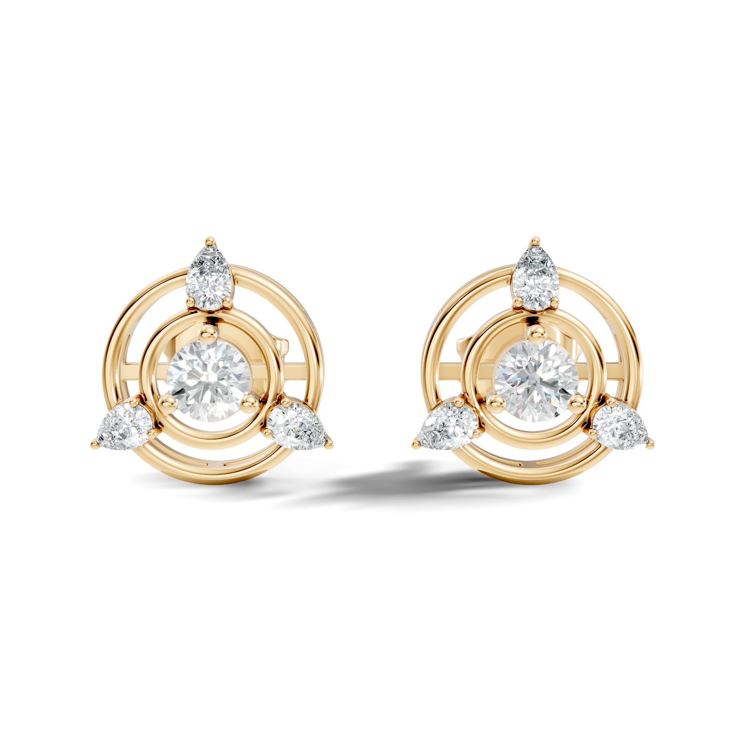 Princess-Cut Lab-grown and Natural Diamond Earrings in 10K White Gold