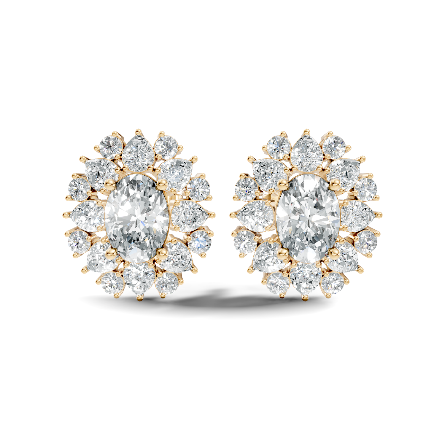 Marquise-Cut Lab-grown Diamond Earrings in 10K White Gold