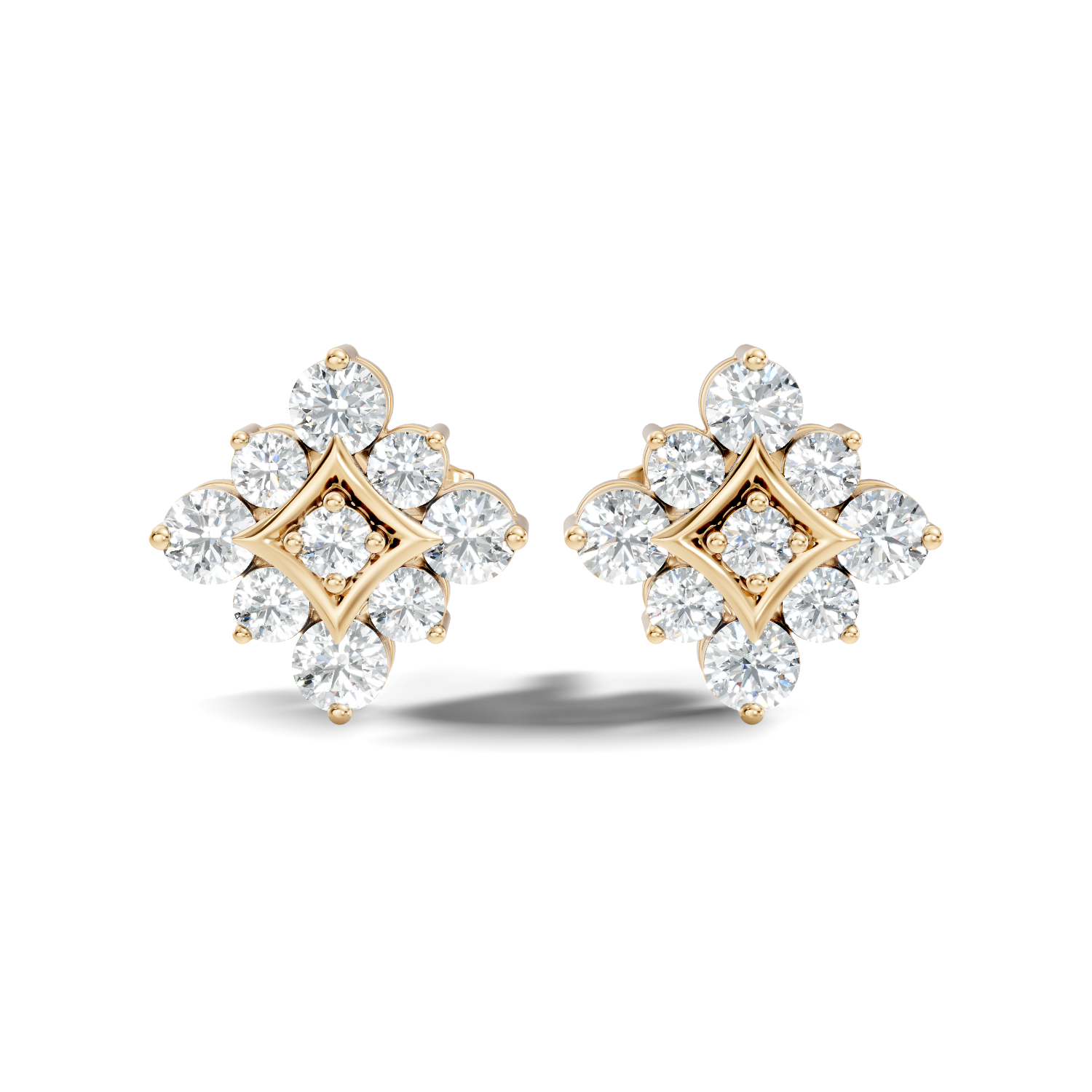 Marquise-Cut Lab-grown and Natural Diamond Earrings in 10K Rose Gold