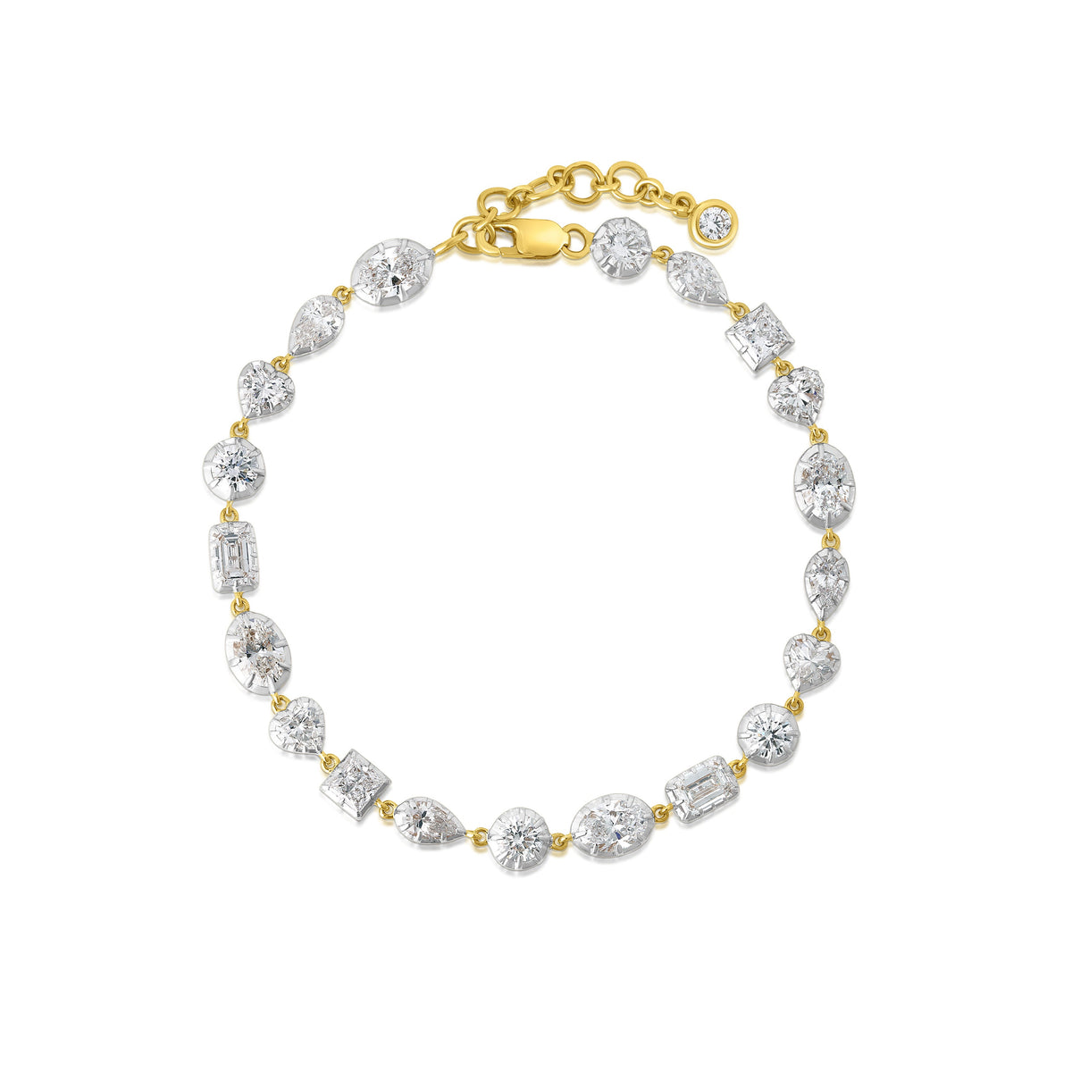 Georgian Mixed Shape Lab Diamond Bracelet