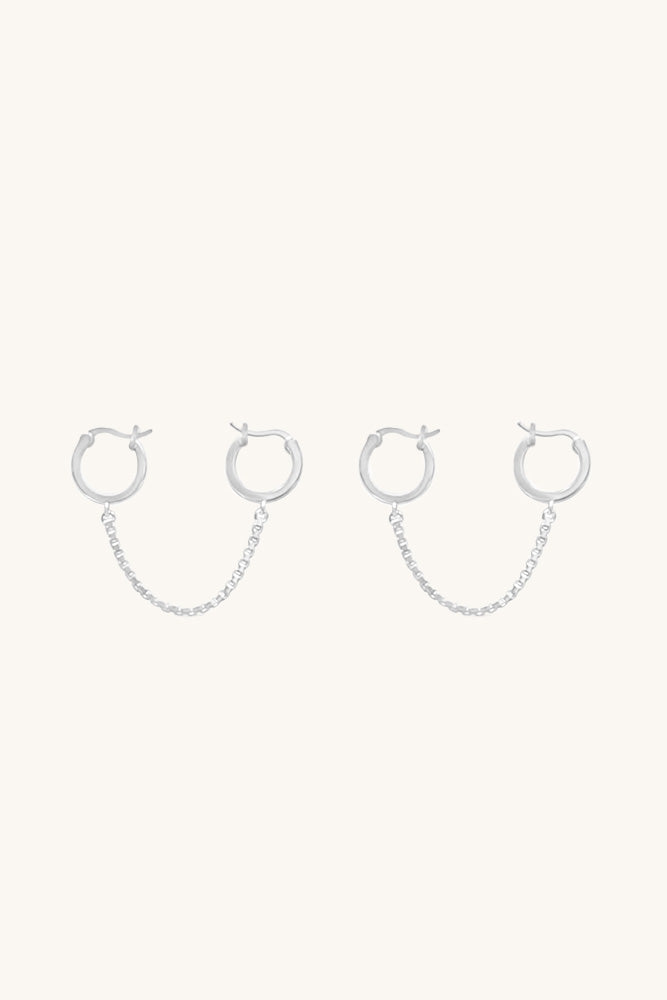 Girlfriend Hoop Earrings - Silver