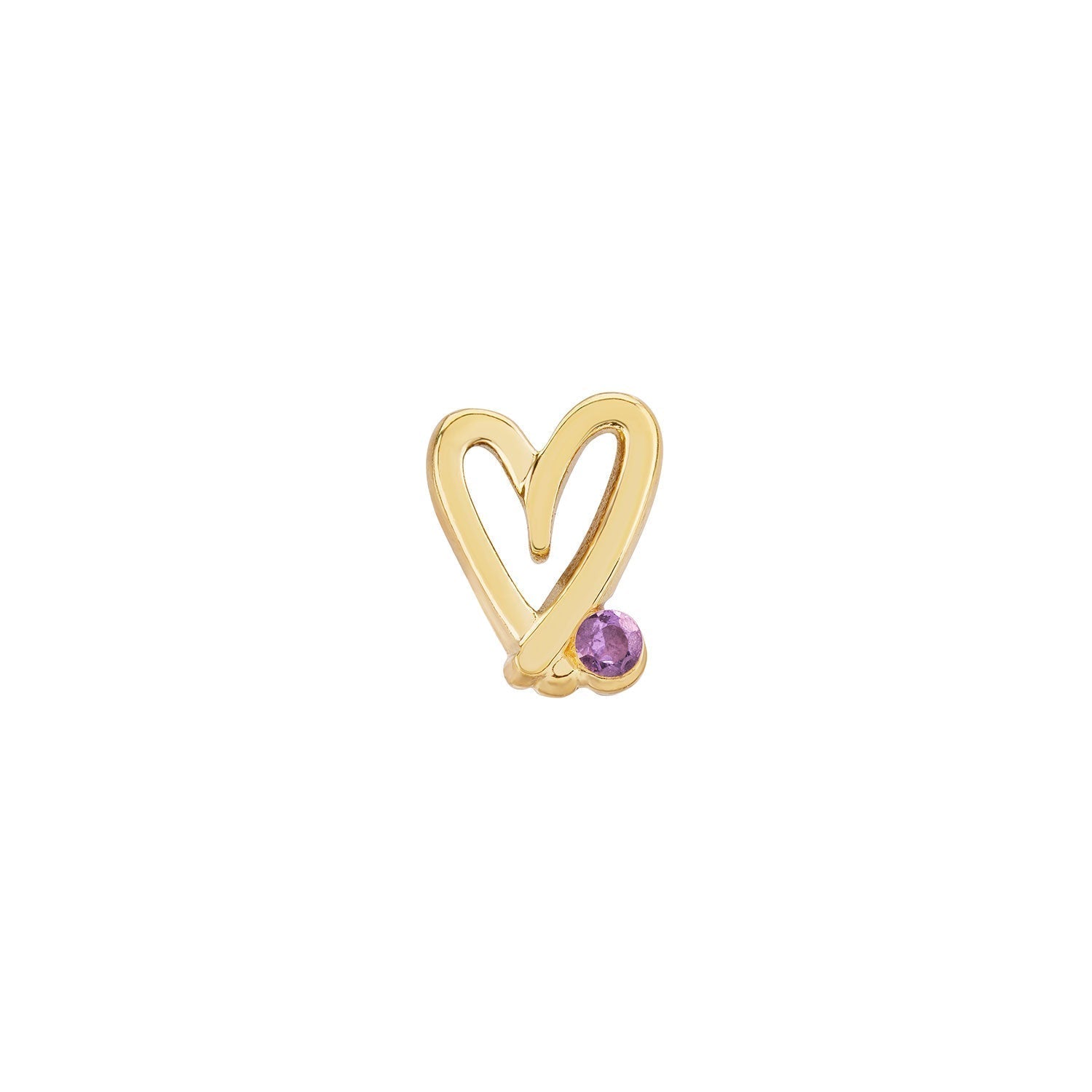 Stacey's Stories Doodle Heart Crystal Ring (Gold)