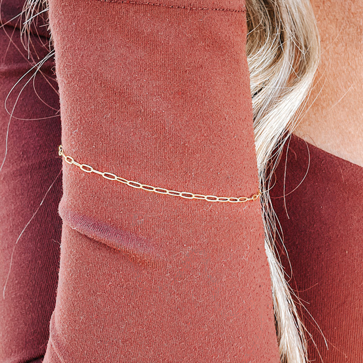 Gold Paperclip Chain Bracelet