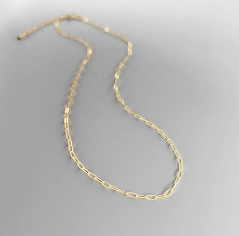 Gold Paperclip Chain Necklace