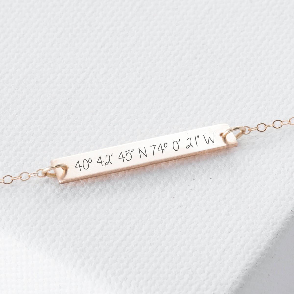 Gold GPS Coordinates Bracelet