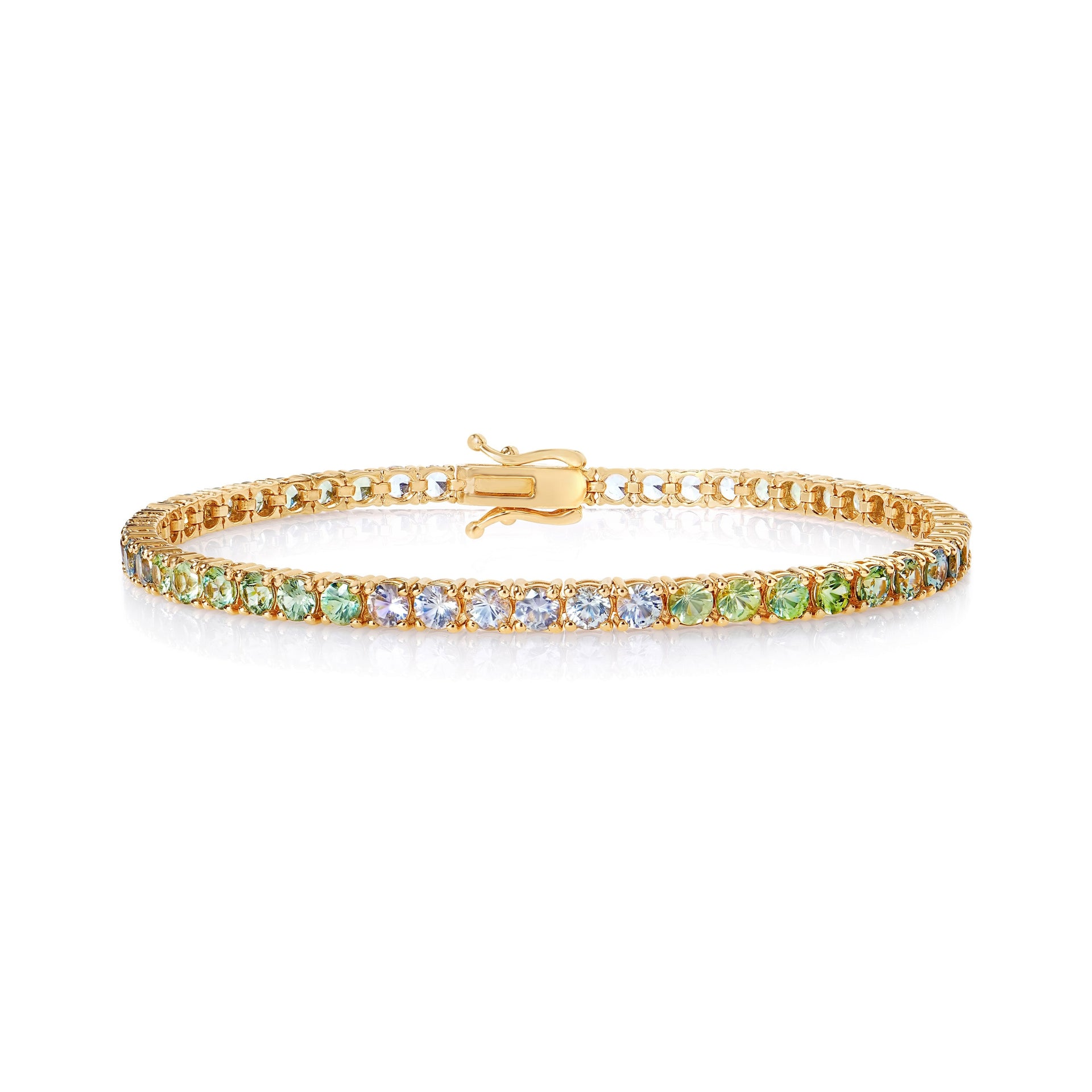Green Ombre Tennis Bracelet