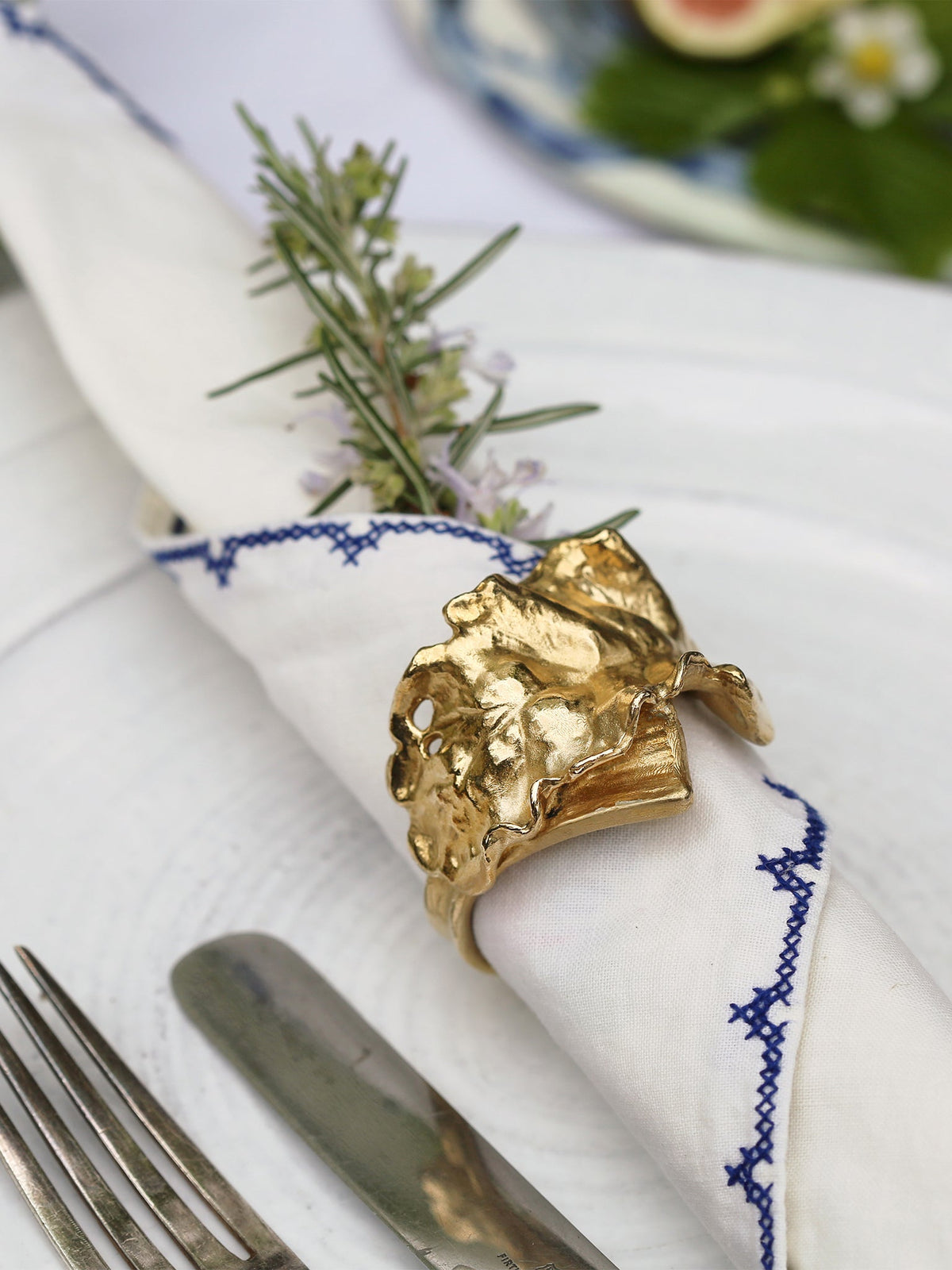 Wrapped Chard Brass Napkin Ring