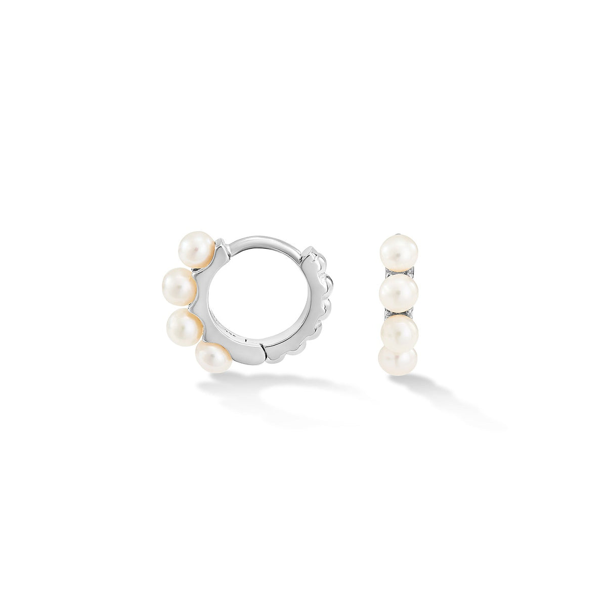 Small Luna Pearl™ Huggie Hoops