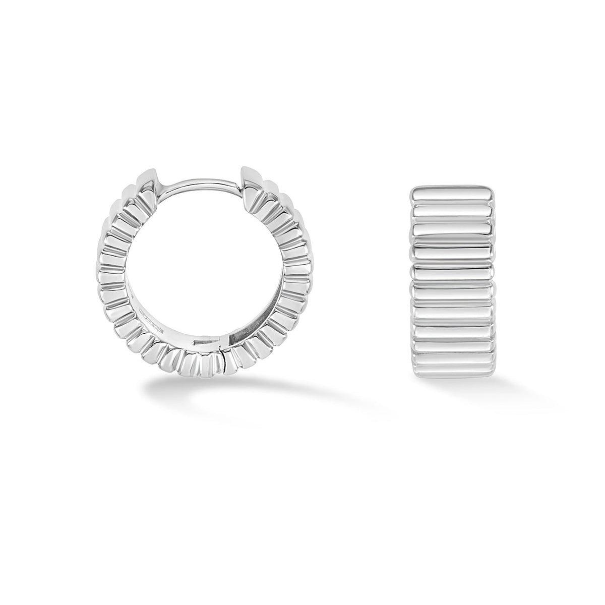 Wide Humbug Huggie Hoops