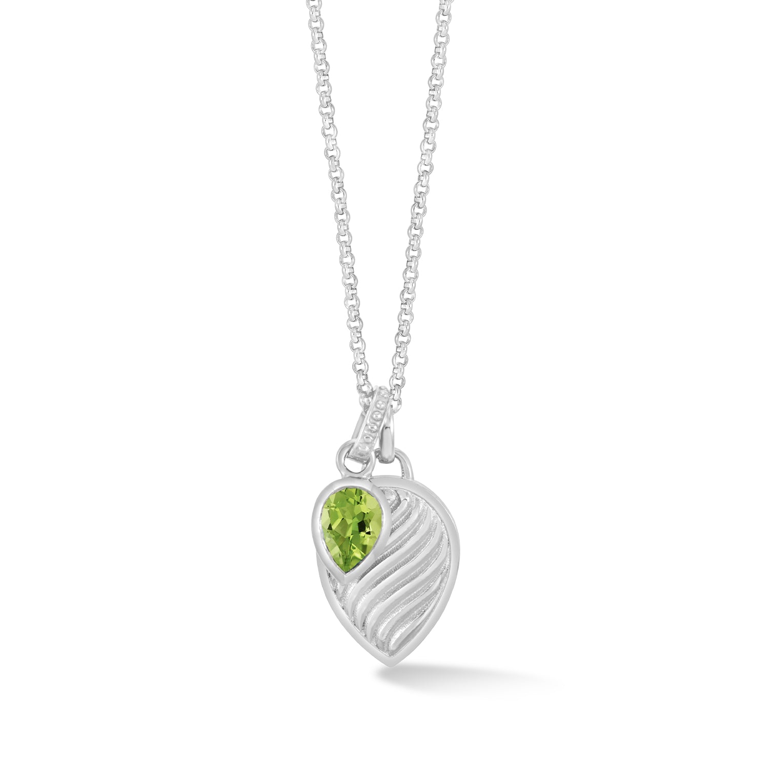 Peridot Twist Peardrop Necklace